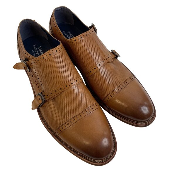 Mens Vintage Foundry Co Mens Tan Leather Double Monk Strap Dress Shoes 10.5 main image 11